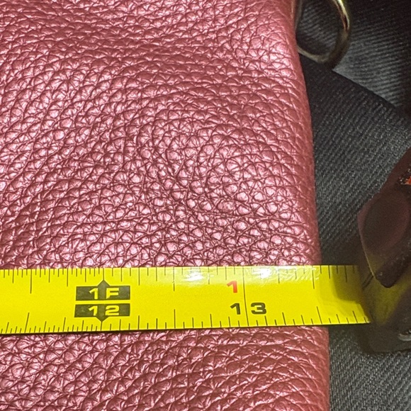 Coach Kelsey Metallic Berry Leather Shoulder Bag - Picture 4 of 11